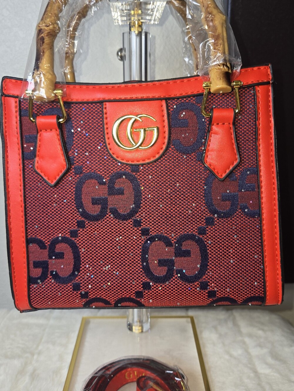 Cute Designer Inspired Red Handbag
